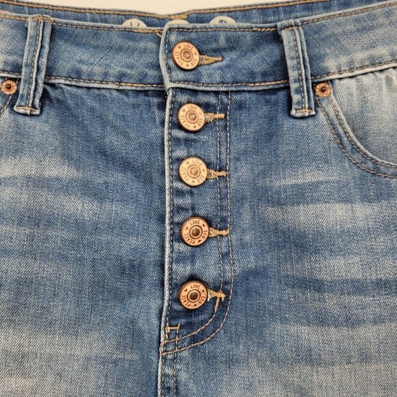 Peace Love Eco by Rewash Super High Wedge Vintage Reunion Jean Short - Picture 4 of 9